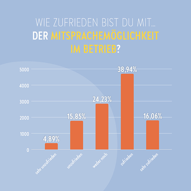 Wie zufrieden bist du mit der Mitsprachemöglichkeit im Betrieb?